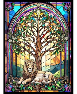 Tree of Peace Stained Glass 500 piece Jigsaw Puzzle for Adults