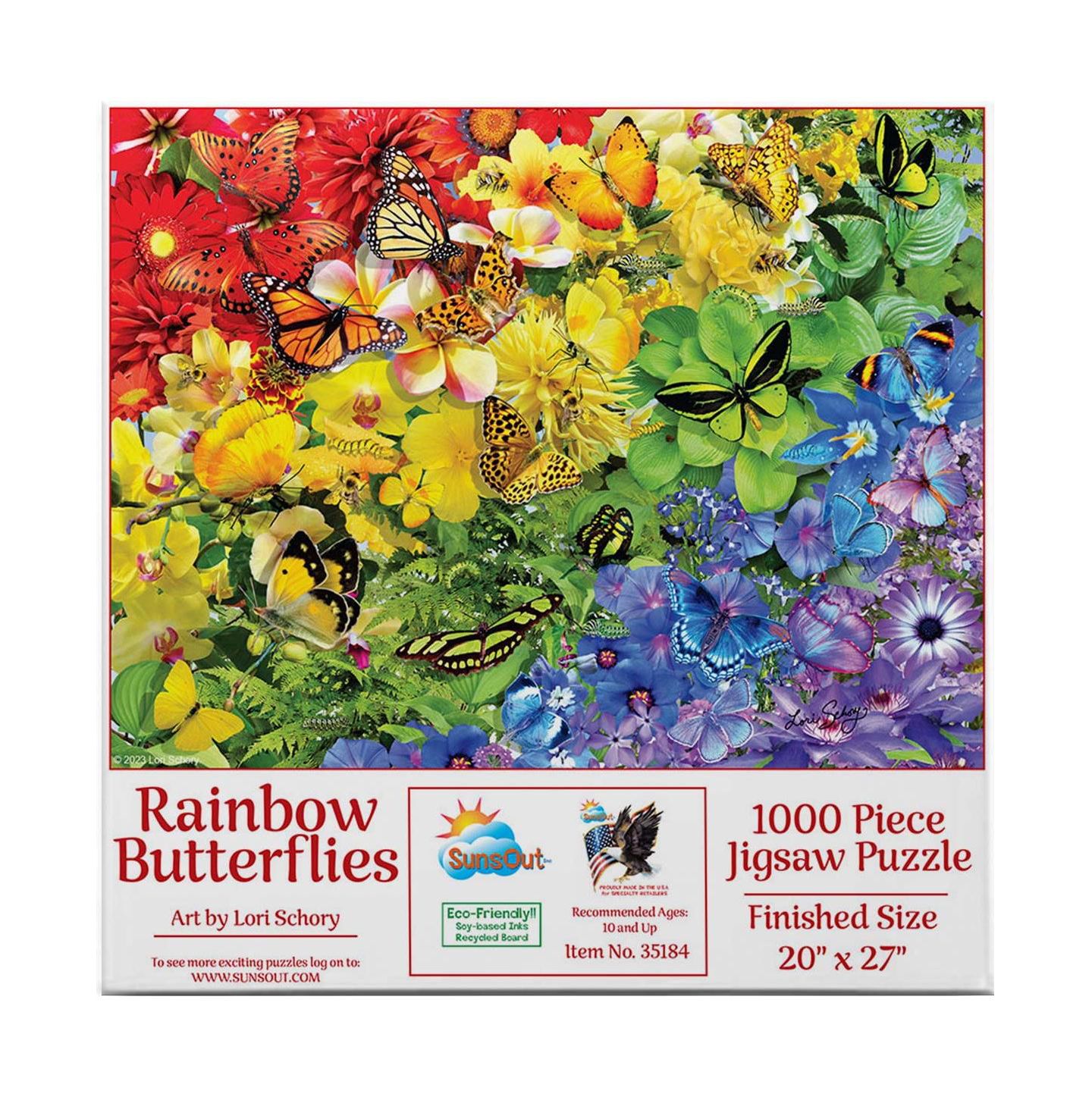 Детский пазл SunsOut Rainbow Butterflies 1000 piece Jigsaw Puzzle for Adults — фото 2