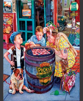 Checkers Anyone? 500 piece Jigsaw Puzzle for Adults