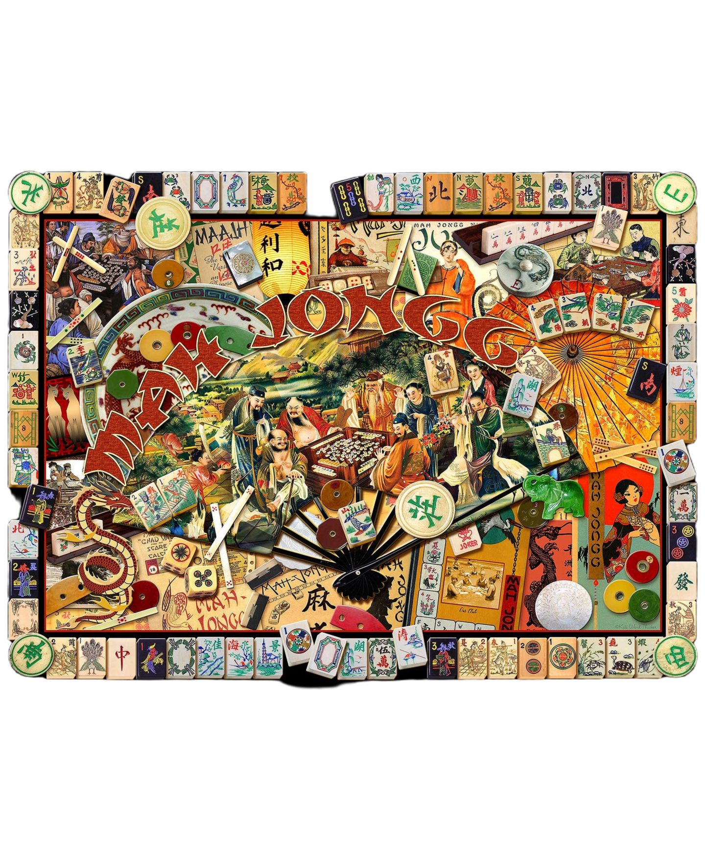 Детский пазл SunsOut Mah Jongg Masters 1000-Piece Jigsaw Puzzle, Ages 15+ — фото 4