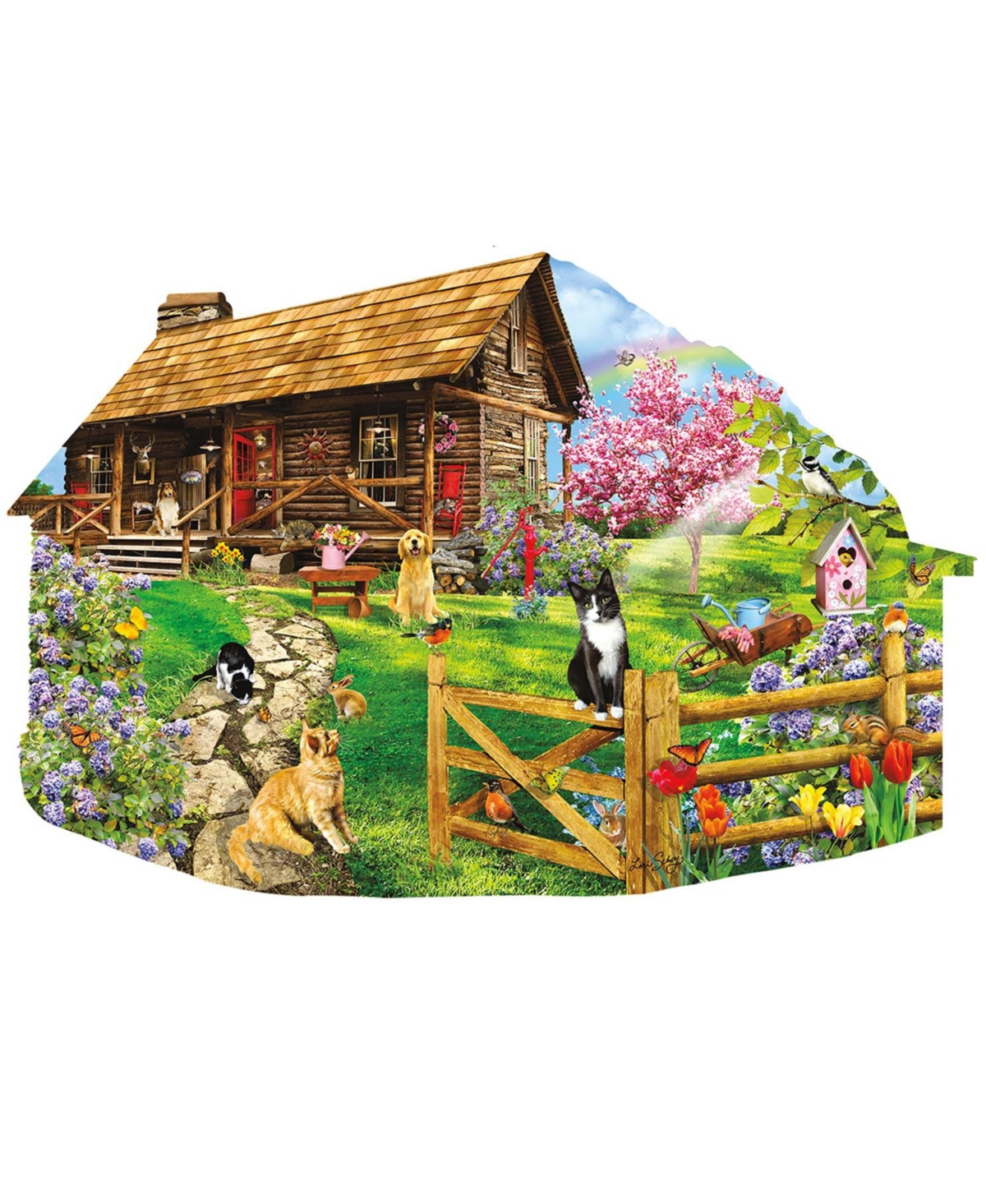 SunsOut Mountain Spring 1000 piece Jigsaw Puzzle for Adults Special Shape