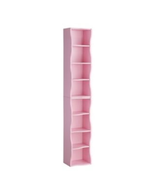 Wavy 8-Layer Adjustable Bookshelf - Narrow & Multifunctional