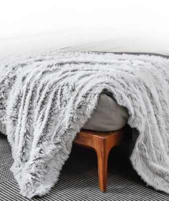 Soft and Fuzzy Reversible Shaggy Throw, 60" x 70"
