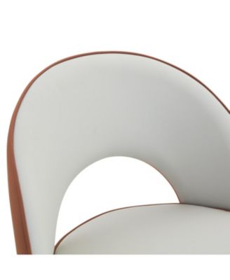 Modern Brown/Gray PU Bar Chairs - Set of 2