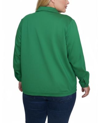 Plus Size Long Sleeve Ponte Jacket