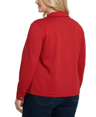 Plus Size Long Sleeve Ponte Jacket