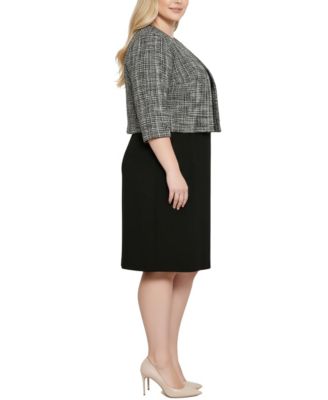 Plus Size 2 Piece Jacket and Dress Set