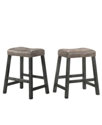  Rustic Backless Counter Stool Set of 2 - 25" Farmhouse Barstools