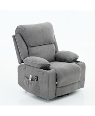 Remote-Controlled Heating and Massage Assistive Recliner for Seniors