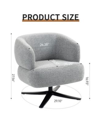 Cuddle Swivel Chair - Balcony, Study, Living Room - Grey