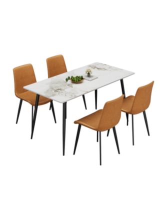 Faux Leather Dining Chairs (Set of 2)