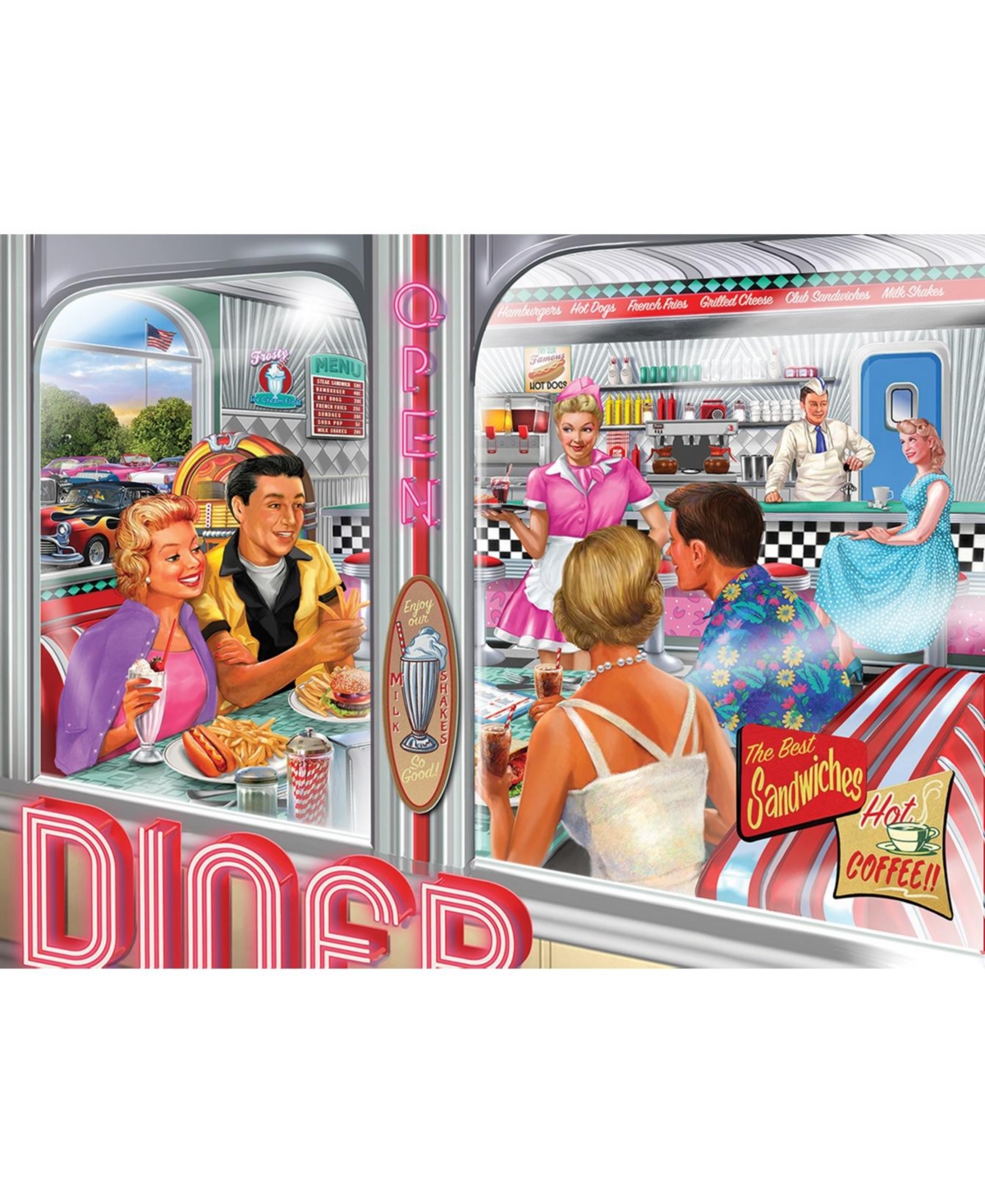 SunsOut Date Night 500 piece Jigsaw Puzzle for Adults
