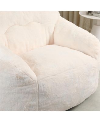 Bean Bag Sofa with Armrests High-Density Foam Stuffed Lazy Sofa for Adults Removable Cover