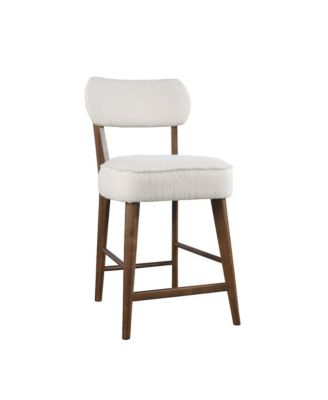 Wes Mid-Century Modern Boucle Upholstery Counter Barstool (Set of 2)