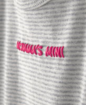 Baby Girls' Momma's Mini Print Flutter-Sleeve Romper