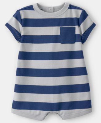 Baby Boys' Striped Short-Sleeve Romper