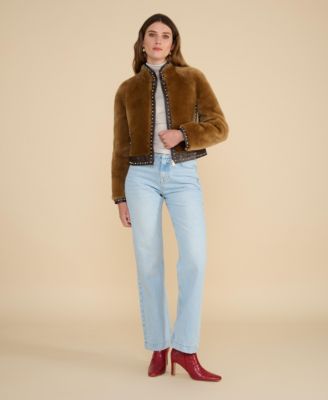 Women's Shearling Studded Jacket