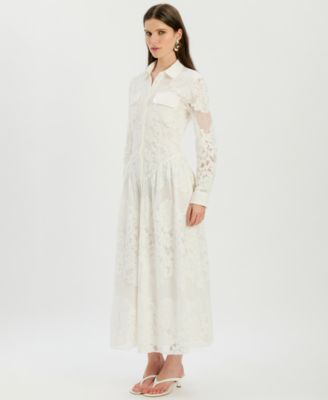Women's Agatha Lace Collared Shirt Dress