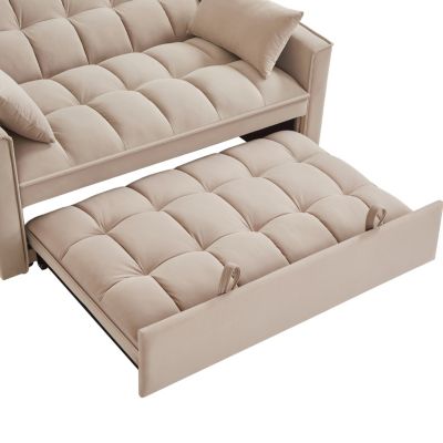 4-in-1 Versatile Loveseat Sofa & Bed with Storage and Armrests