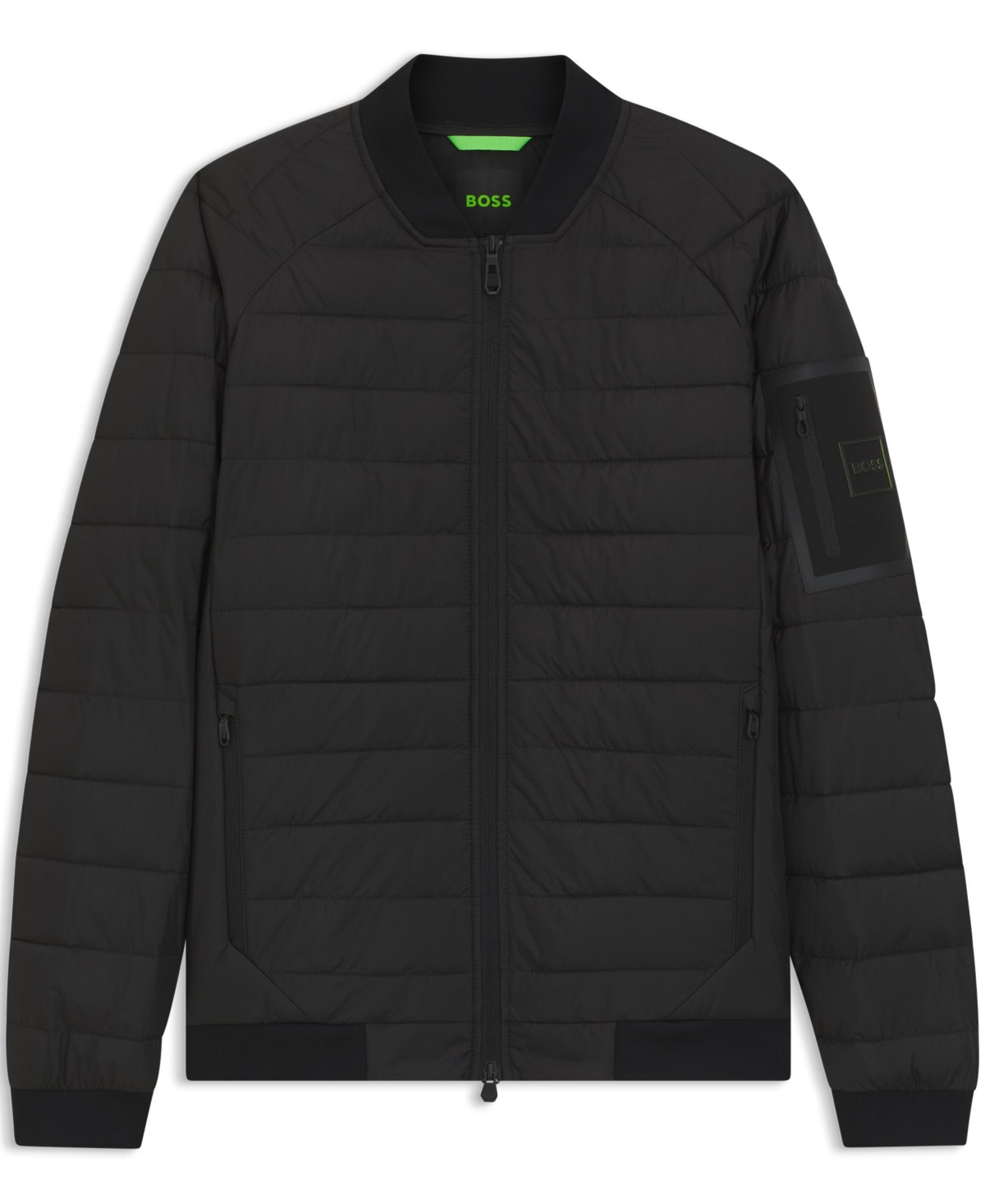 Boss by Hugo Men's Water-Repellent Padded Bomber Jacket