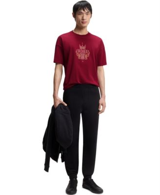 Men's Cotton-Jersey Logo Artwork T-Shirt