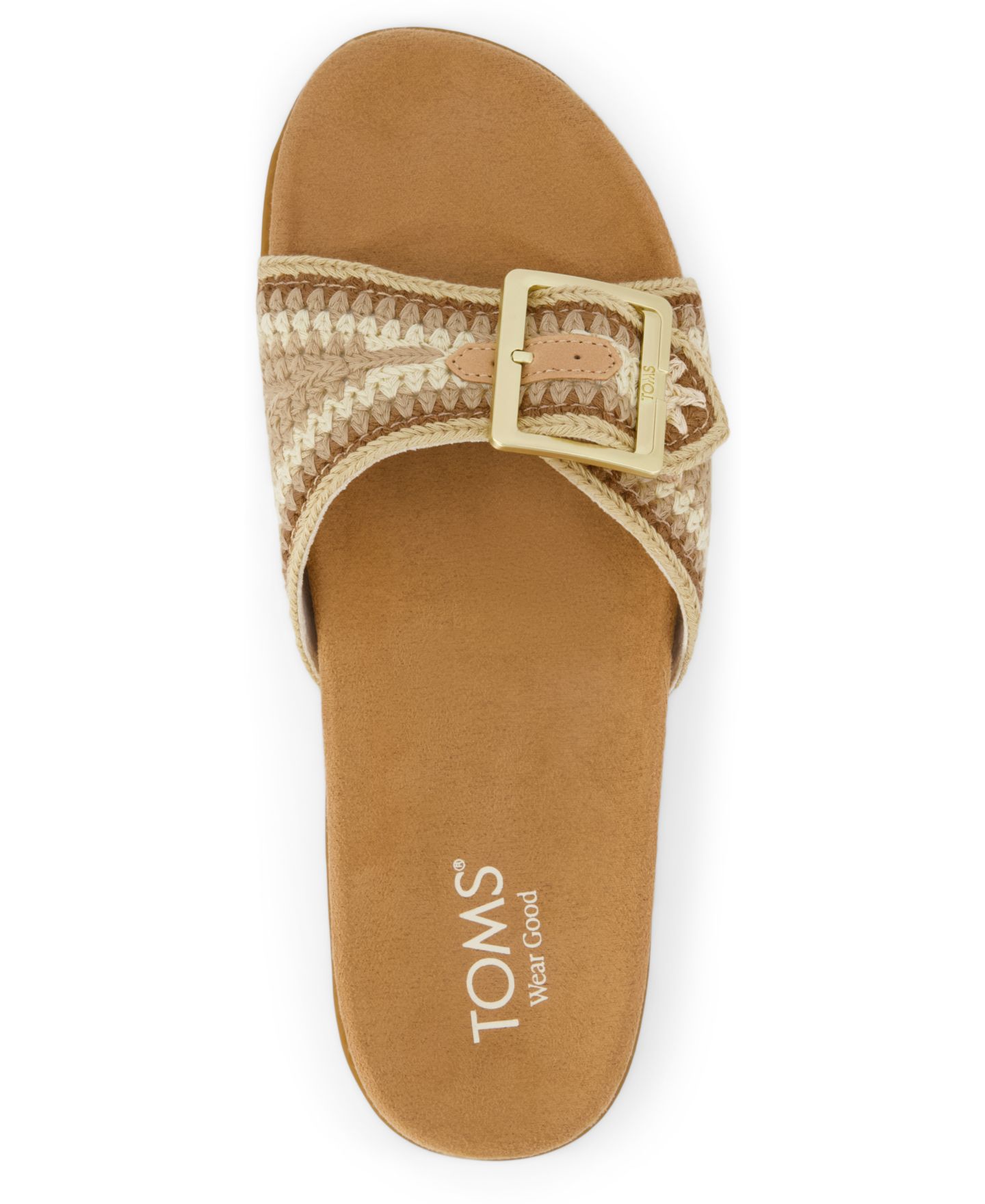 Женские сандалии TOMS Marin Slip-On Slide, цвет: Миндальный разноцветный — фото 4