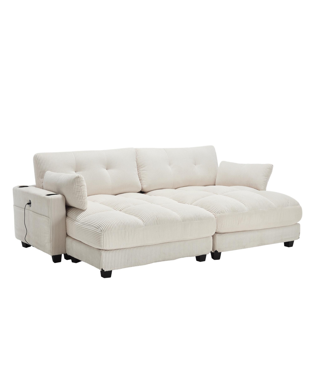 Streamdale Furniture Sleeper Sofa Couch Bed,Oversized Chaise Lounge Chair Cozy Cloud Couch