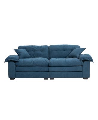 Streamdale Chenille Recliner Sofa with Pillows and Memory Foam