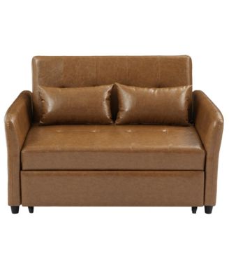 51.57" Convertible Sleeper Bed, Adjustable Oversized Armchair with Three USB Ports for Small Space