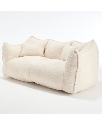 Streamdale Plush Beanbag Sofa with Foam Core for Two