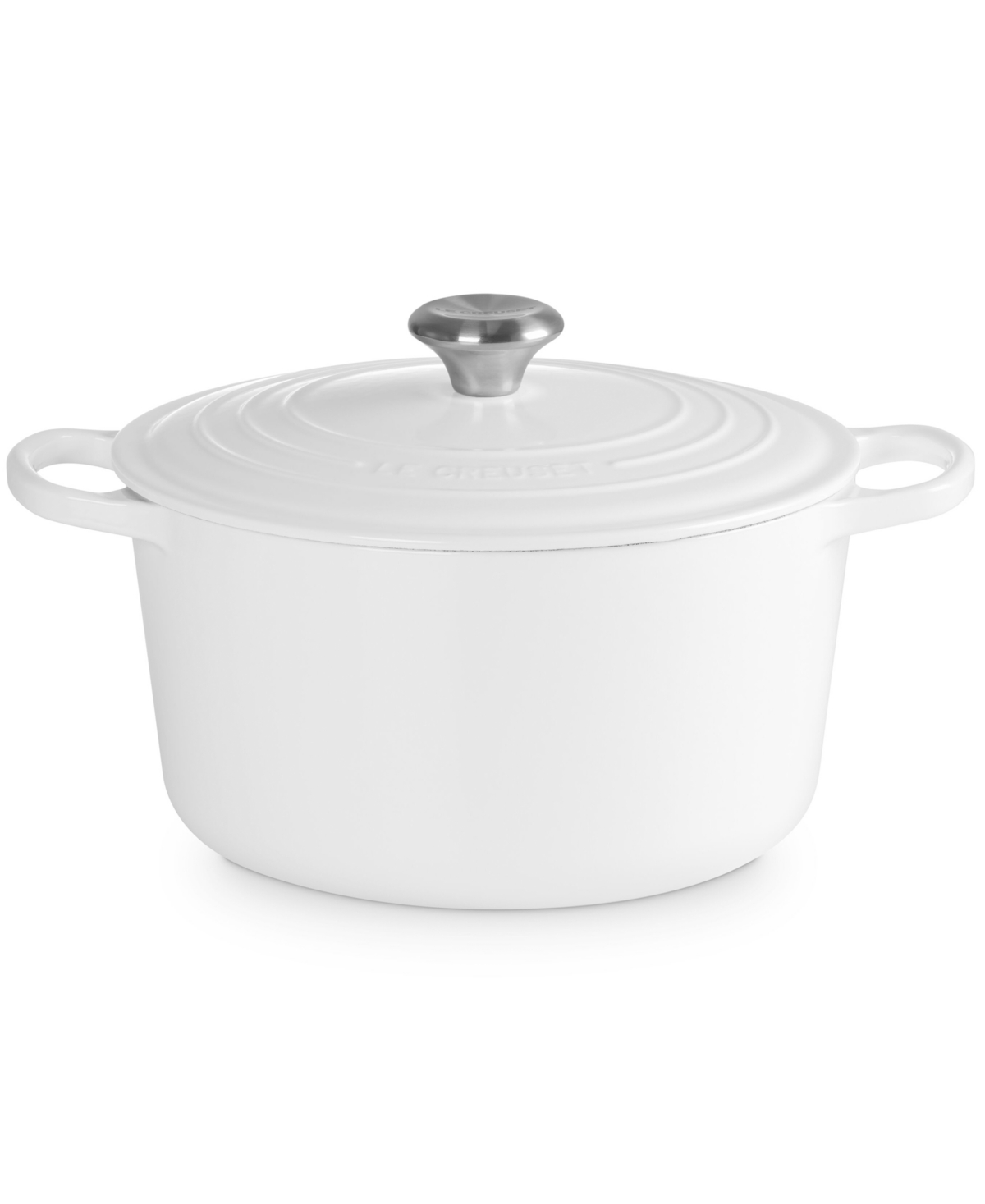 Le Creuset Signature Enameled Cast Iron 6.5 Quart Deep Round Dutch Oven - White