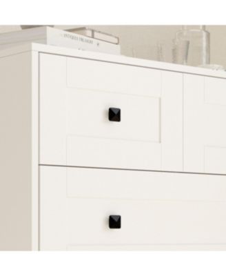 Chest Of Drawer with 5 drawers white color farm door