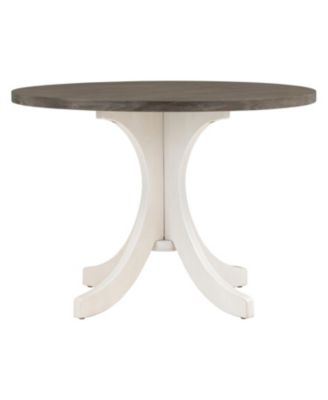 Mid-Century 5-Piece Round Dining Set Walnut Table & Chairs