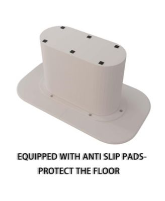 63" Cream Dining Table & 6 Black Chairs