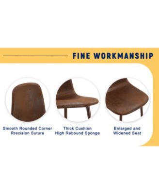 Walnut Leg Suede Chair & Herringbone Table Dining Set