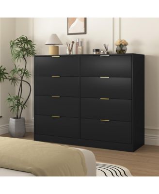 8 Drawer Dresser - Modern Wood Chest for Bedroom, Closet, Living Room