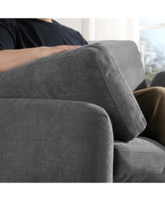 Oversized Chenille Sofa Chair - Wide Deep Seat, Modern Armchair