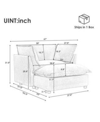 Cozy Armchair Sofa with Ottoman