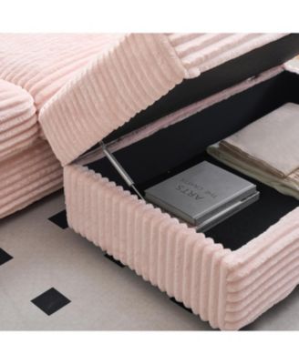 Corduroy Sofa w/ Storage, Pillows - Living Room/Office
