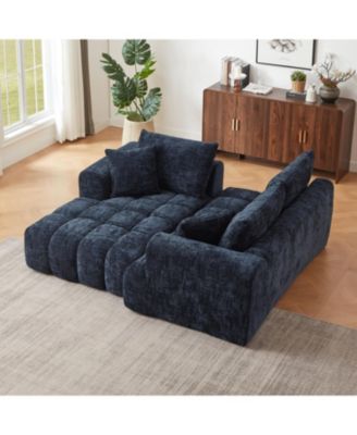 Streamdale Chenille L-Shape Sectional Sofa Sleeper Couch