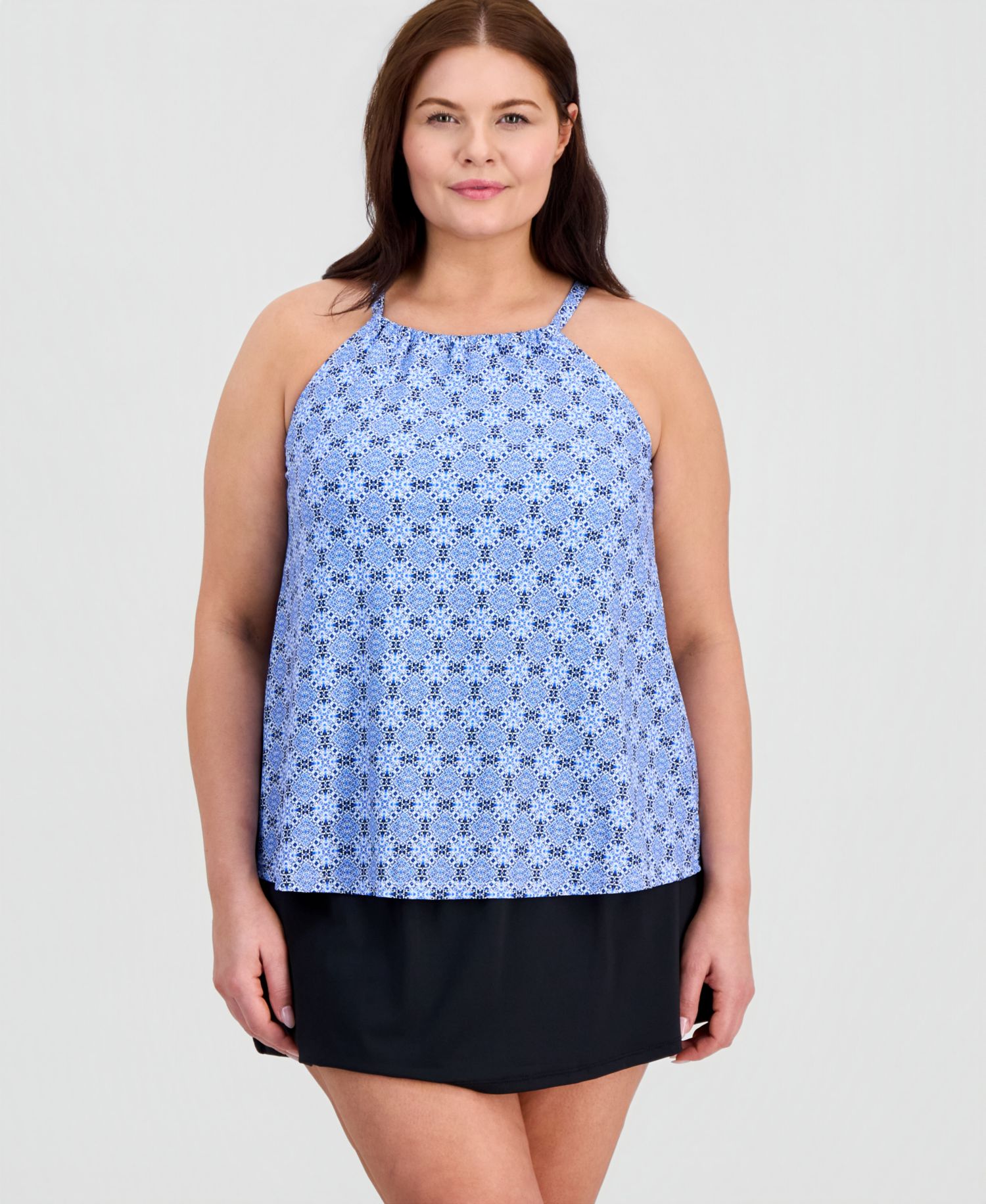 Plus Size Cali Tankini Top, Macy's Exclusive and Skirt