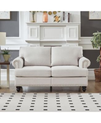 59.5" Modern Beige Loveseat