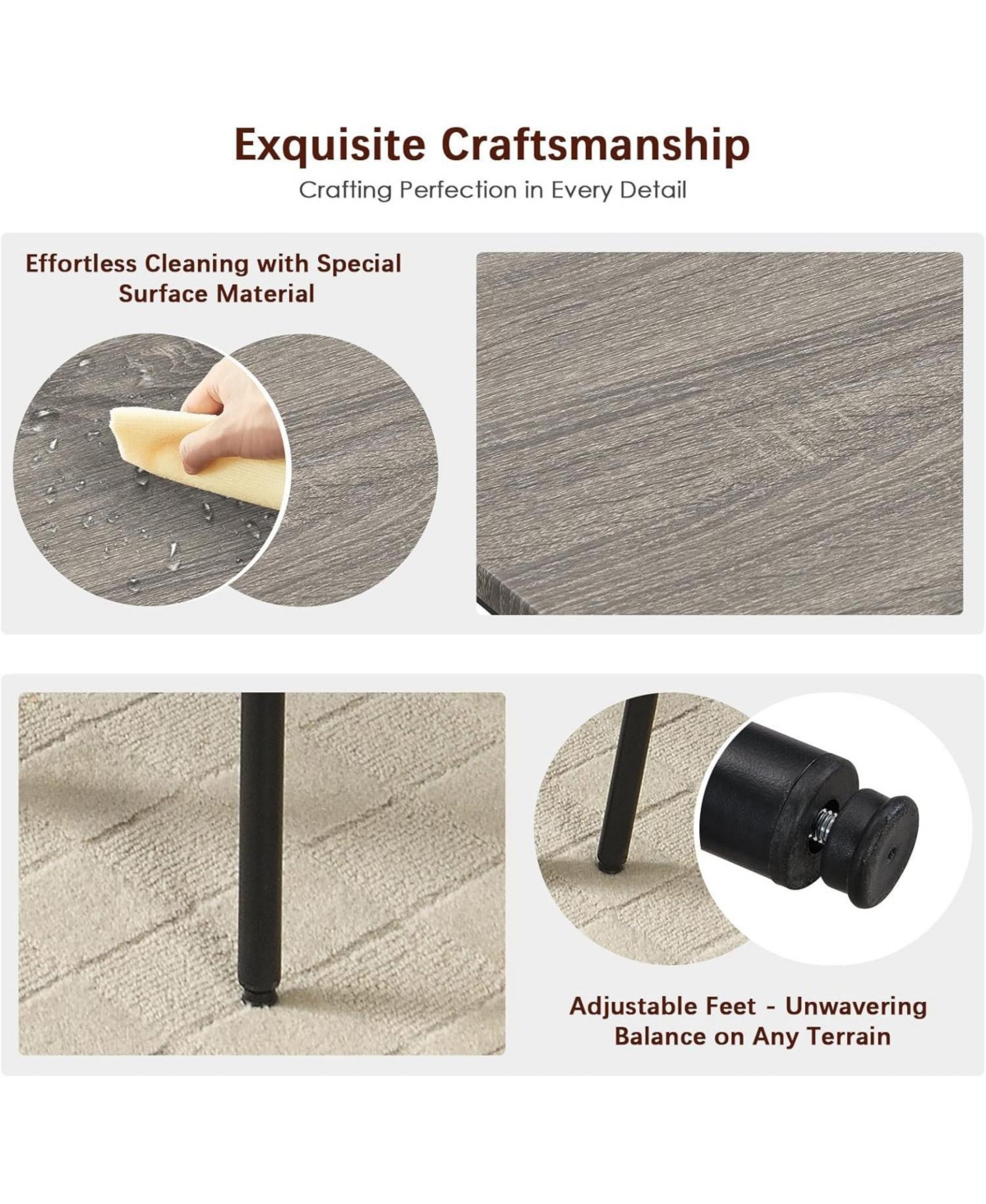 Streamdale Furniture Bar Table & 4 Chairs - Counter Height, Gray