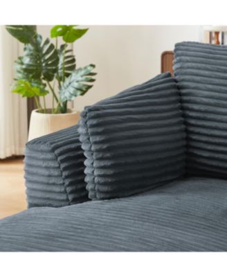 Oversized Corduroy Chaise Lounge Sofa