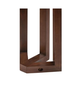 4-Piece Bar Table Set- PU Stools, Solid Wood, Cherry