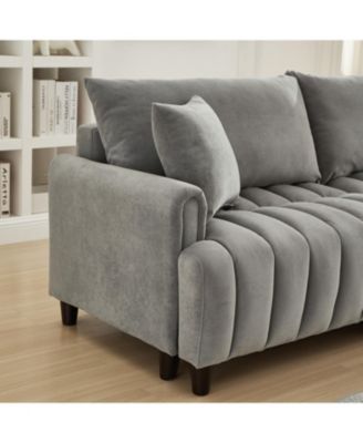 83" Futon Sofa Bed with Pillows, Convertible Sleeper