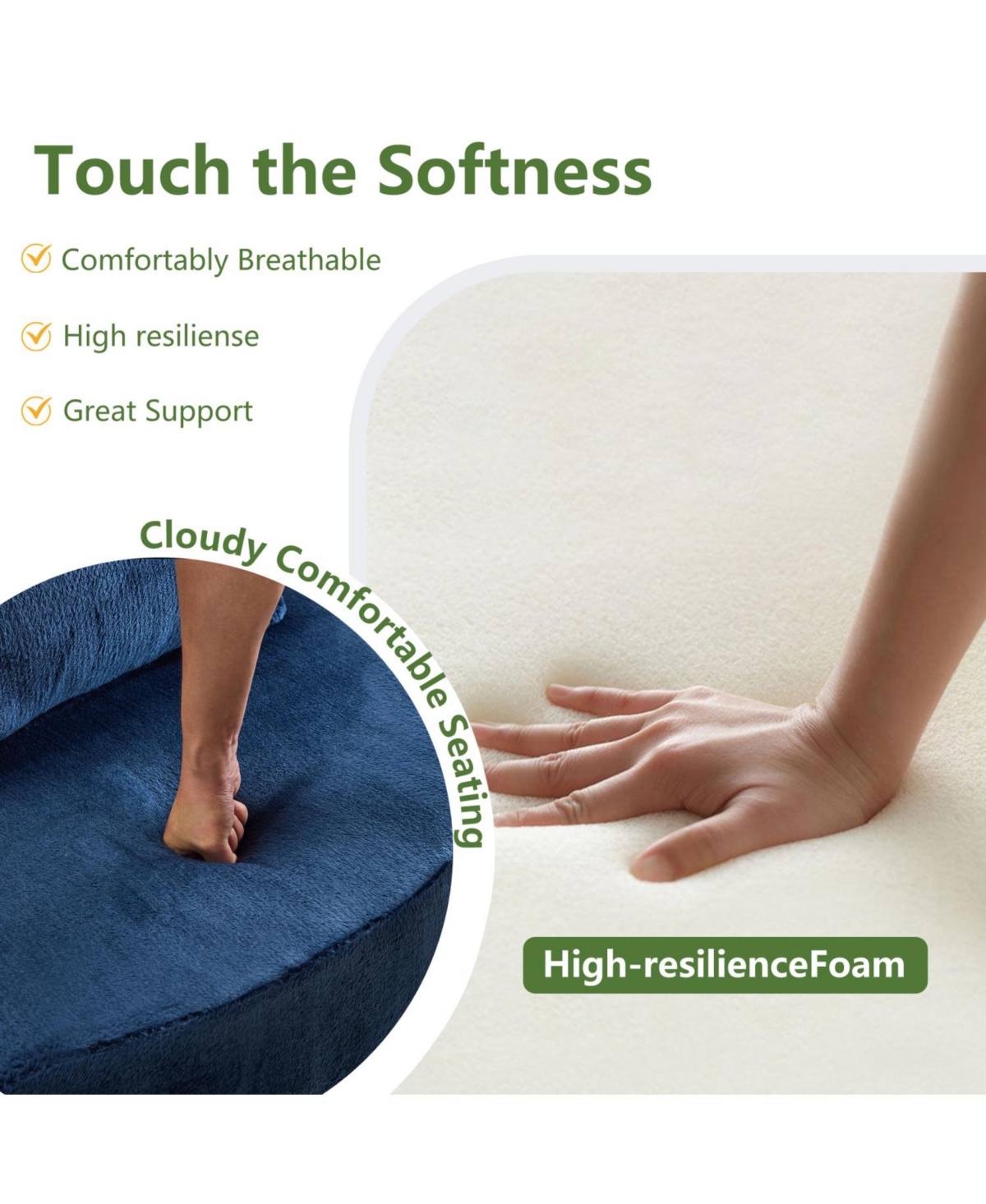 Streamdale Furniture Streamdale Queen Chenille Foldable Sofa Bed