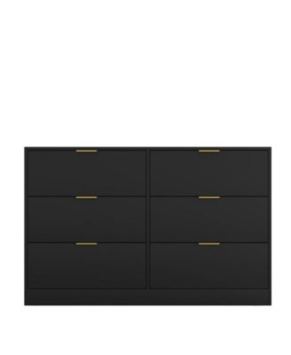 Streamdale Simply Modern 6-Drawer Dresser - Black