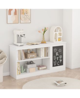 Streamdale Kids Bookshelf Toy Storage Cabinet Chalkboard - White Organizer