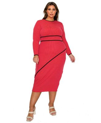 Plus Size Elora Ribbed Dress
